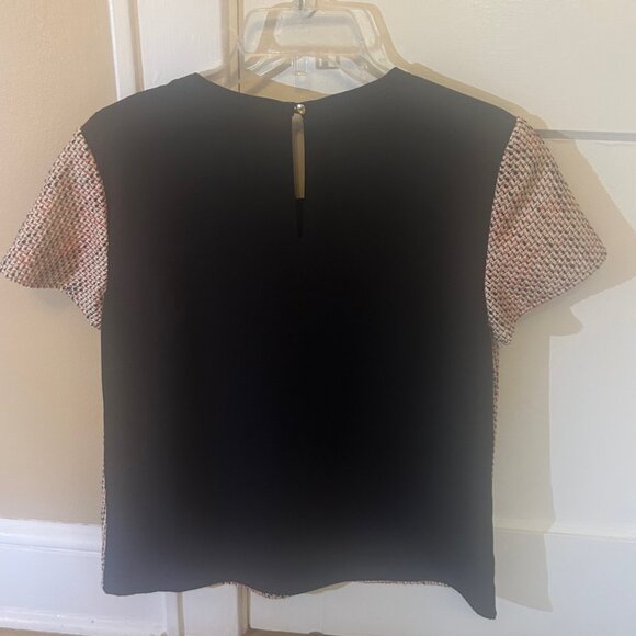 Banana Republic women's textured/boucle short sleeve top/blouse M NWT - Picture 3 of 8